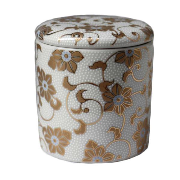 骨壷 ミニ 2寸 骨壺 九谷焼 白粒鉄仙 シリコンパッキン 陶器 遺骨 分骨 陶器 おしゃれ かわい...