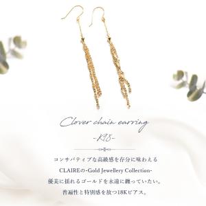 ピアス 18k 揺れる フック レディース ド...の詳細画像3