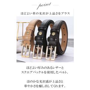 ベルト レディース 本革 牛革 大きいサイズ ...の詳細画像5