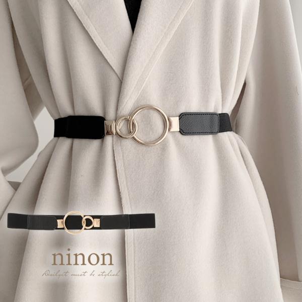 ベルト レディース ゴム ゴムベルト バックル 大きいサイズ 25mm 穴なし おしゃれ 合皮 無段...