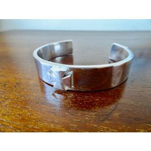 仁尾彫金『ゴールドサンダー平打バングル』ハンドメイド116b : 仁尾  