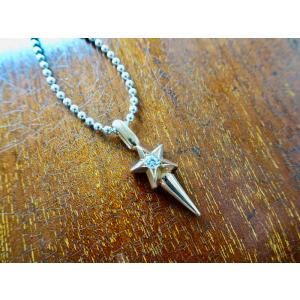 仁尾彫金『一つ星ダイヤビッグ逆十字クロス、チェーン無し