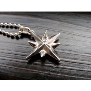 仁尾彫金『プラチナ立体スターペンダント』ハンドメイド100b : 仁尾 