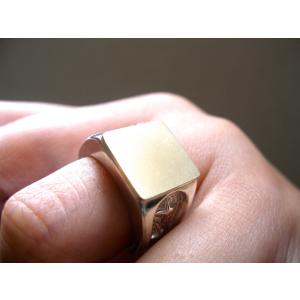 仁尾彫金『ゴールドプレート印台リング2磨き』ハンドメイド229 : 仁尾