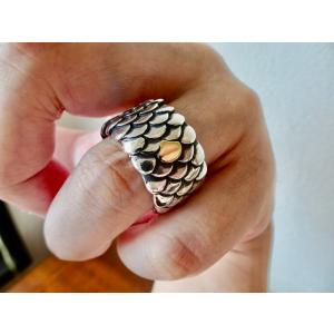 仁尾彫金『文字彫り、菱形印台リング』ハンドメイド377 仁尾彫金『文字彫り、菱形印台リング』ハンドメイド377 | 仁尾