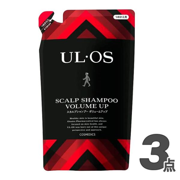 ウルオス スカルプシャンプー ボリュームアップ 詰め替え用 420ml (×3個セット）UL・OS ...