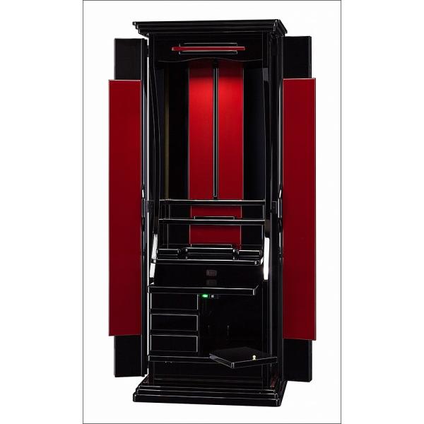 創価学会仏壇　京仙華　カシュ―うるし黒塗とうるみ塗り　仏具　付属品　LED照明付