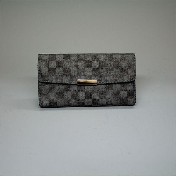 創価学会　念珠入/念珠ケース チェック柄　グレー　ボタン付