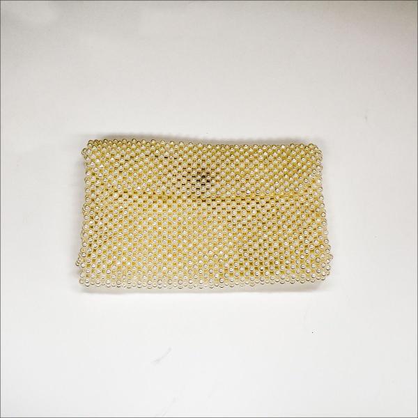 創価学会　念珠入/念珠ケース パール　ボタン付