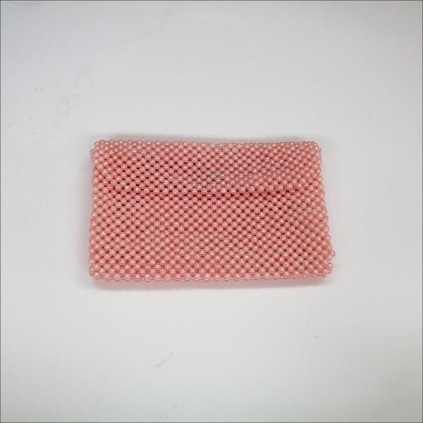 創価学会　念珠入/念珠ケース パールピンク　ボタン付