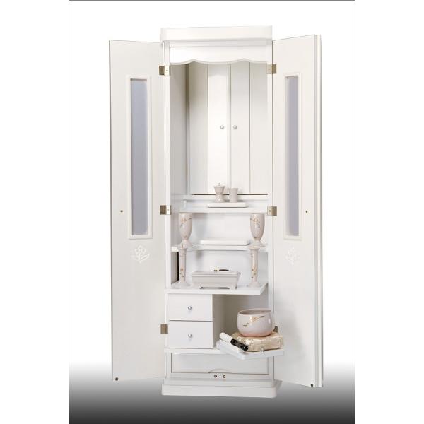 創価学会仏壇　プリティー・ホワイト　仏具　付属品　LED照明付