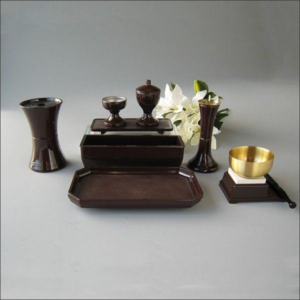 創価学会仏具　プラスチック　ビクトリー　ダークオーク色