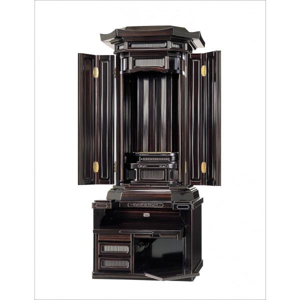 創価学会仏壇SGI専門　優雅58-23　収納型　黒檀　仏具　付属品　LED照明付