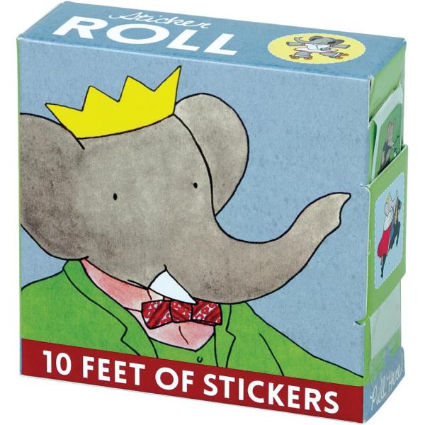 BABAR STICKER ROLL　ぞうのババール　ステッカーロール　シール　ローラン・ド・ブリュ...