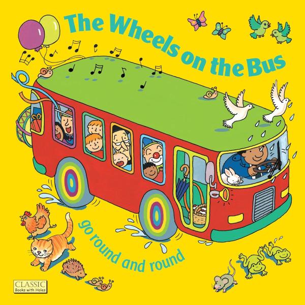 THE WHEELS ON THE BUS（英語絵本）童謡　バス　しかけ絵本　2 〜 4 歳　ボード...