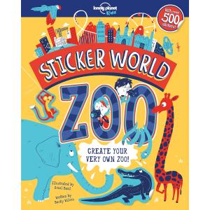 STICKER WORLD:ZOO　ステッカー　シール　アクティビティブック　動物園　6 〜 8 歳　ペーパーバック　シール絵本【言語：英語】｜nippanips