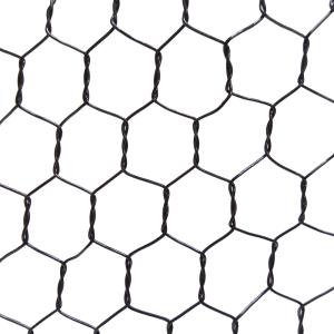 ビニール亀甲金網 ブラック #20 線径0.85mm 目開き10mm 幅910mm