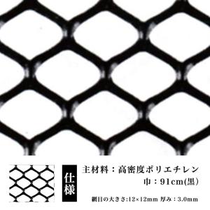 防鳥 防獣 ネトロンネット D-7 黒 910mm×9m 切り売り 菱目 タキロンシーアイ 雨どい 園芸 フェンス 侵入防止 獣害対策 保護 ネトロンシート