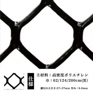 防鳥 防獣 ネトロンネット WF-1 黒  2000mm×1m 切り売り 菱目 タキロンシーアイ 雨どい 園芸 フェンス 侵入防止 獣害対策 保護 ネトロンシート｜nippon-clever