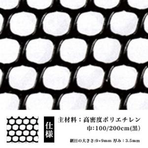 防鳥 防獣 ネトロンネット WF-5 黒  2000mm×9m 切り売り 菱目 タキロンシーアイ 雨どい 園芸 フェンス 侵入防止 獣害対策 保護 ネトロンシート｜nippon-clever