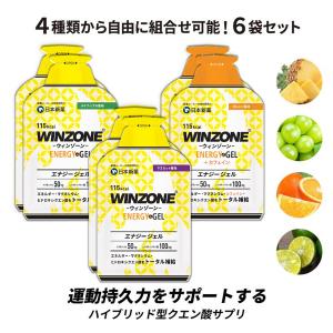 マラソン サプリ エナジージェル ウィンゾーン WINZONE ENERGY GEL 4種類から自由に組合せ可能 6袋セット（2袋ずつ×3） 補給食 スポーツ