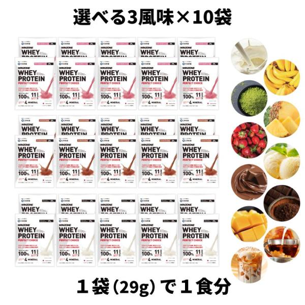 プロテイン ホエイ ウィンゾーン お試し 3風味×10袋セット WINZONE 女性 男性 人気 W...
