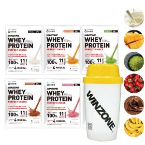 ホエイ プロテイン ウィンゾーン パーフェクトチョイス WINZONE WHEY PROTEIN シェイカーつき お試し 6食セット