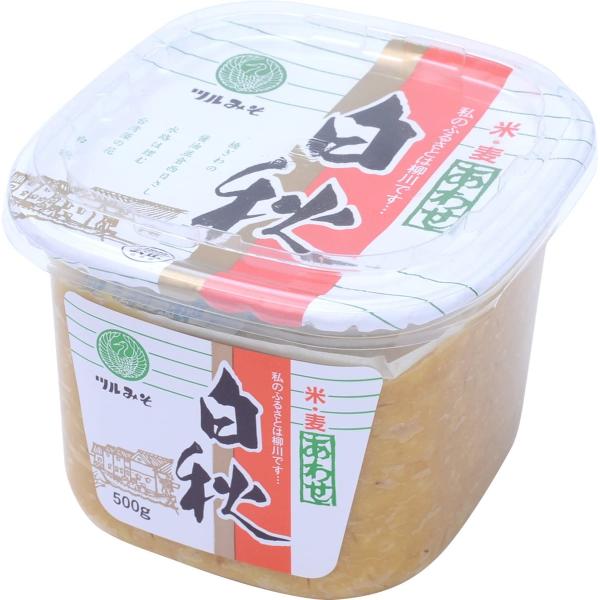 味噌 [鶴味噌醸造] 白秋 あわせみそ 500g /国産 福岡県 九州 柳川 みそ 米こうじ 麦こう...
