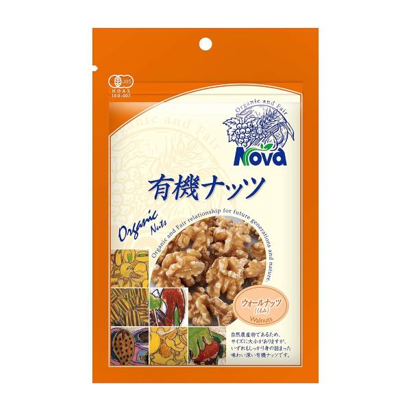 ナッツ 送料無料 [NOVA] 有機ウオールナッツ 80g /ノヴァ ドライフルーツ 有機 オーガニ...