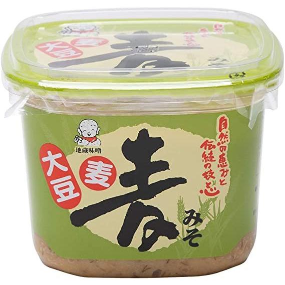 [地蔵味噌] 麦みそ 800g /味噌/麦味噌/味噌汁/裸麦/地蔵味噌/調味料/家庭用 麦みそ