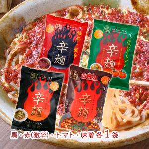 [辛麺屋 桝元] 宮崎 辛麺 桝元 4種 食べ比べ セット 各1袋(黒/赤(激辛)/トマト/味噌)/宮崎/延岡/ご当地/名物/人気/桝元ラーメン/辛ラーメン｜にじデパートYahoo!店