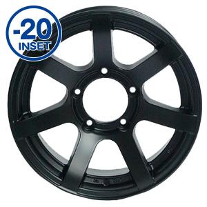 16インチ マットブラック 5スポークホイール 4個セット　ジムニー ホイール4本セット 16×5.5J -20 MUD-SR7 16インチ ホイール 4本