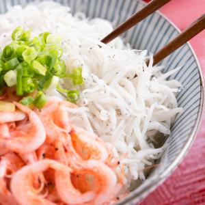 釜揚げしらす 生桜えび 新鮮 冷凍 駿河湾 静岡県産 紅白 お祝いセット 株式会社丸三水産 静岡県 送料無料 ポイント消化｜nipponselect