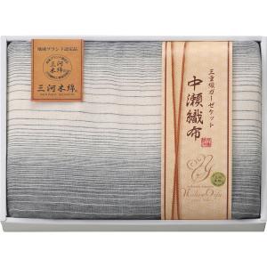 中瀬織布 三重織ガーゼケット ブルー｜nipponselect