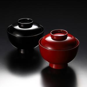 雑煮椀 漆器 川連塗 2客組 セット 朱色 黒色...の商品画像