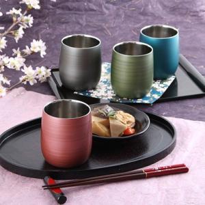 ロックグラス 「匠の技術」の融合 漆磨カップ 二重ロックカップだるま 中谷兄弟商会 送料無料 ポイン...