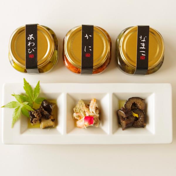京都・大人のオイル漬 オードブル 詰め合わせ 鮑 蟹 ナマコ カニ アワビ 惣菜 おつまみ 京都産 ...