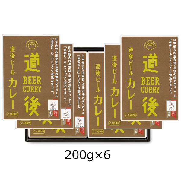 道後ビールカレー 6食 カレー 牛肉 ビーフカレー レトルト 道後ビール 中辛 レトルトカレー 簡単...