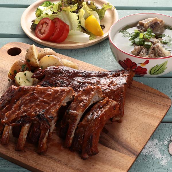 バーベキューセット アメリカン2種詰合せ 洋風惣菜 BBQ 豚肉 リブ スープ ベイビーバックリブ ...