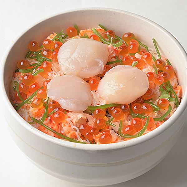おうちで海鮮丼(かに・いくら・ほたて) 4個セット 海鮮丼 北海道 グルメ 蟹