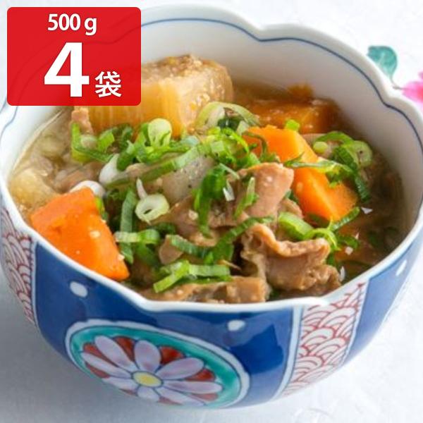 もつ煮 500g4袋 セット 肉料理 もつ煮 国産 豚 惣菜 新潟【沖縄県・離島 配送不可】