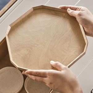 高橋工芸 福井 TSUM 六角 盆 木盆 収納 ...の商品画像