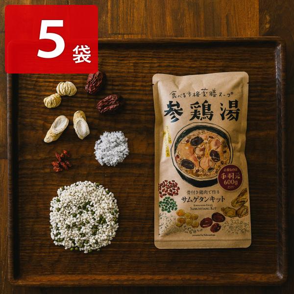 博淑屋 薬膳サムゲタンキット 5袋セット 食べるスープ 参鶏湯 薬膳キット 【沖縄・離島 お届け不可...