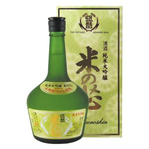 銀盤 純米大吟醸 米の芯 720ml 日本酒 お酒 純米大吟醸酒 清酒【北海道・沖縄県・離島 配送不可】