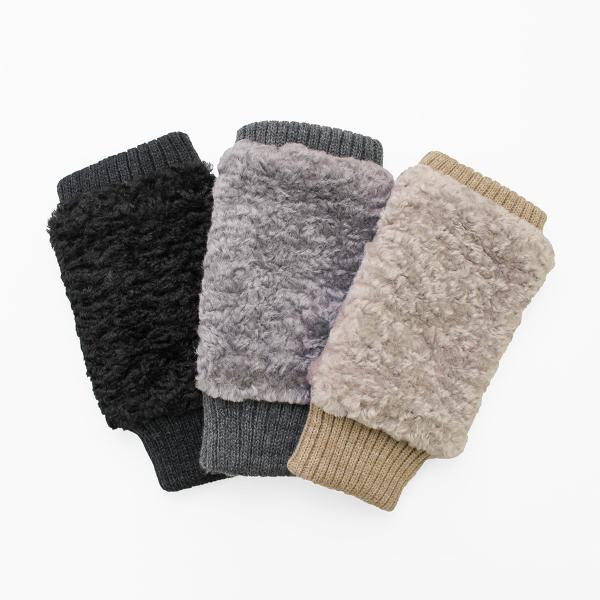 KURODA クロダ 女性用 プードルボア フィンガーレスグローブ