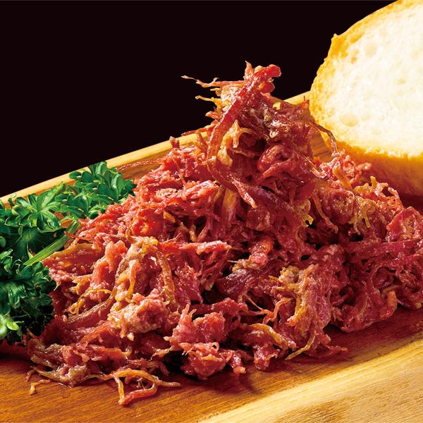 秋田県産牛 100％ 粗ほぐし コンビーフ 2袋 肉惣菜 お取り寄せ