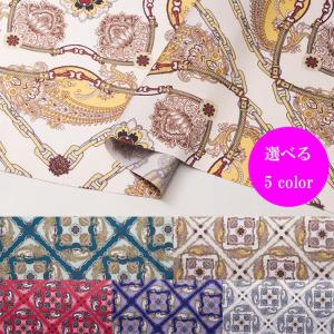 布、生地、サテンエルメス風プリント、コスプレ、仮装、シャツ、１０ｃｍ単価表示<ok15-tp2109>