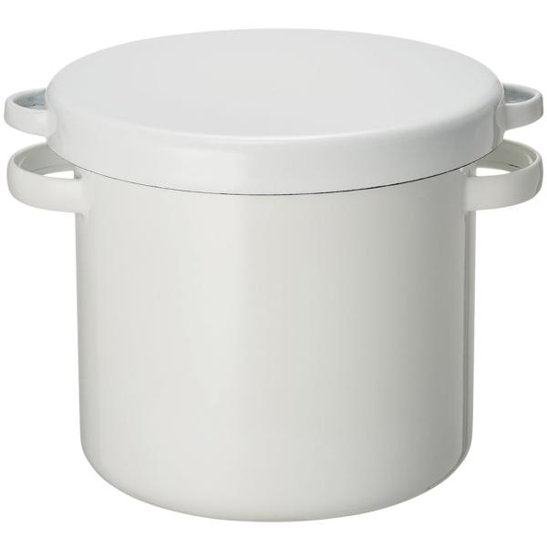 野田琺瑯(Nodahoro) 保存容器 ラウンドストッカー 18cm シール蓋付き ホーロー 味噌 ...