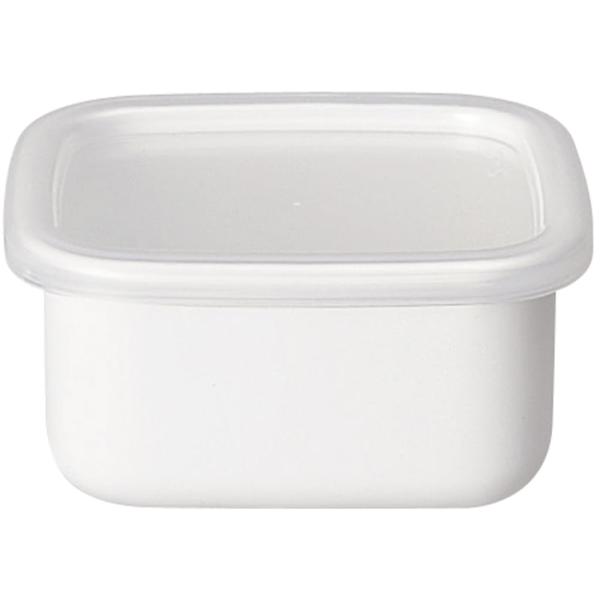 野田琺瑯(Nodahoro) 保存容器 ホーロー 耐熱 スクエア Sサイズ シール蓋付 中身が見える...