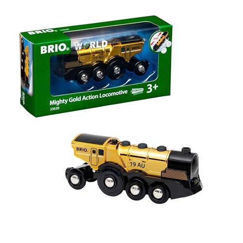 BRIO (ブリオ) シュッシュポッポ！音とライトを楽しめる電動きかんしゃ「マイティーゴールドアクシ...